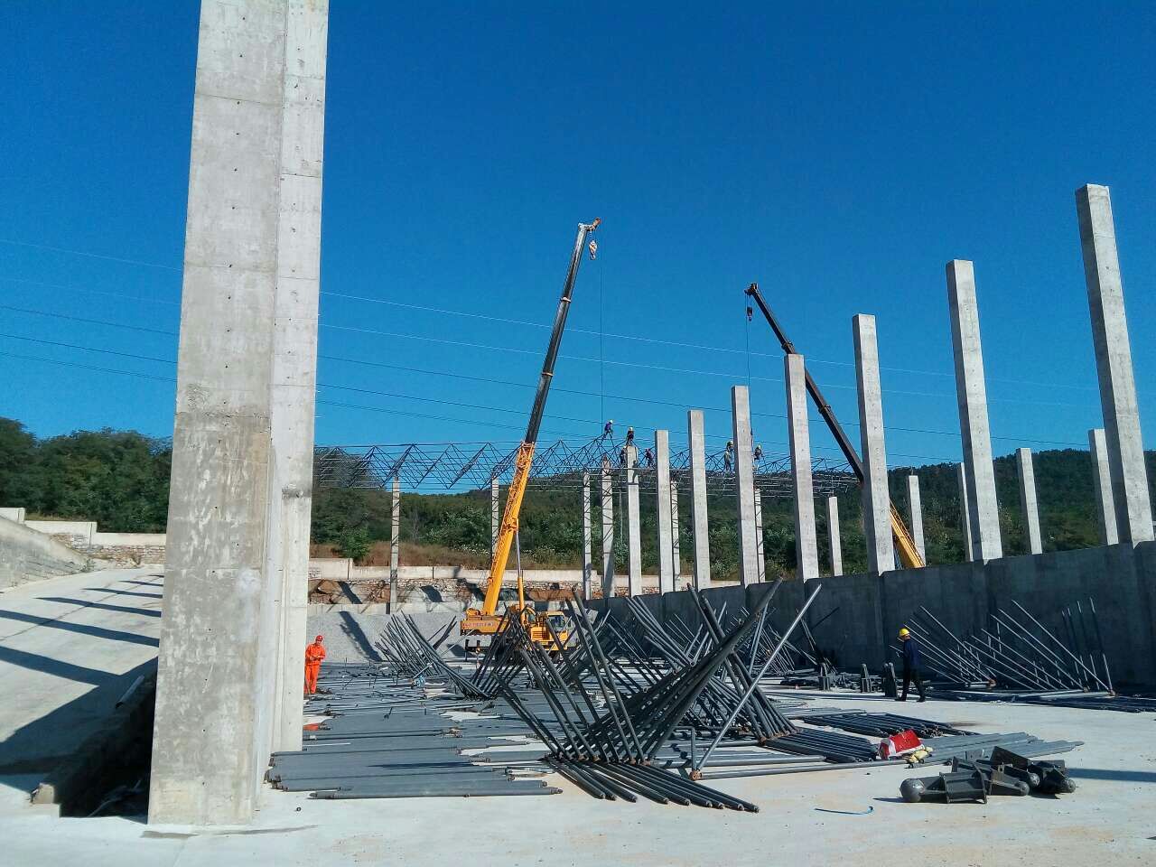 中山搅拌站网架